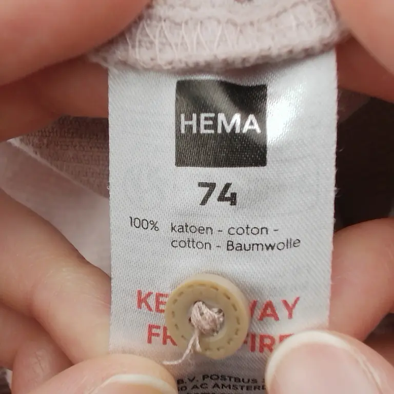 Hema Kombinezonas 74 cm close up preview