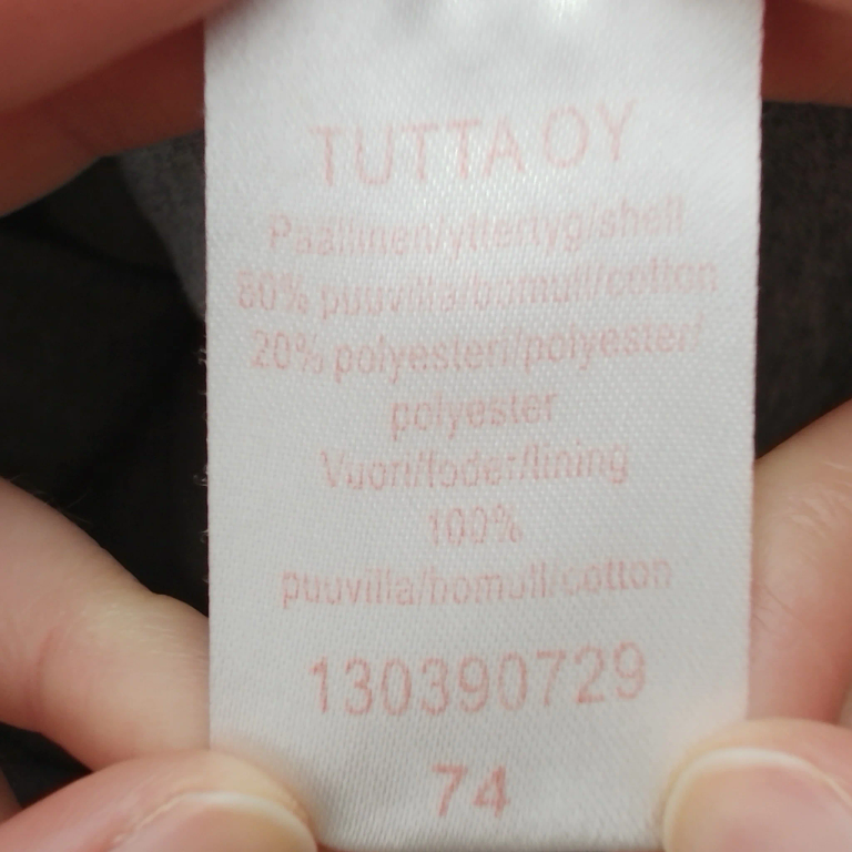 Tutta Huppari 74 cm extra 1