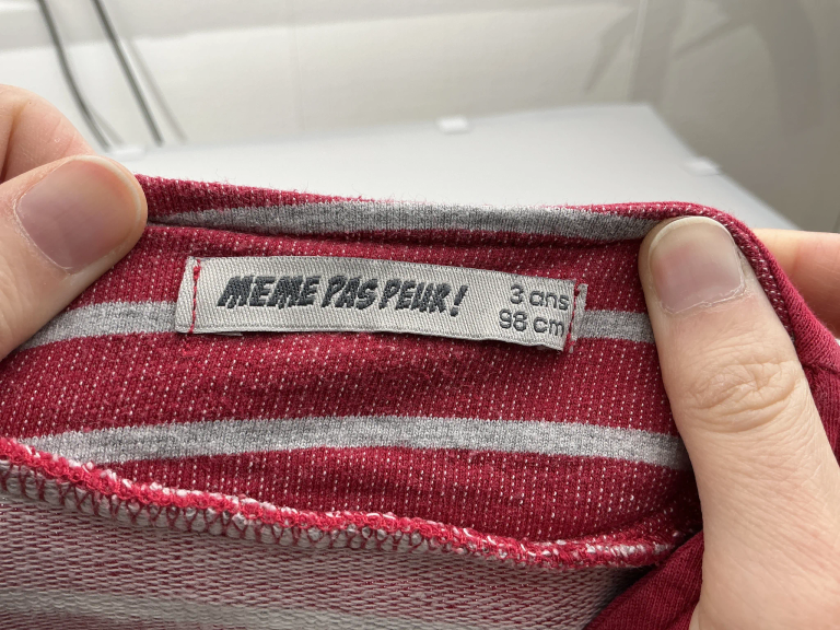 Meme pas peur Collegepaita 98 cm extra 1